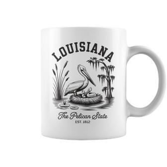Louisiana Pelican State Swamp And Wildlife Vintage Coffee Mug - Thegiftio UK