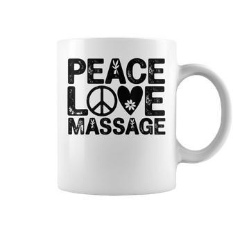Massage Therapy Peace Love Massage Massage Therapist Coffee Mug - Thegiftio UK