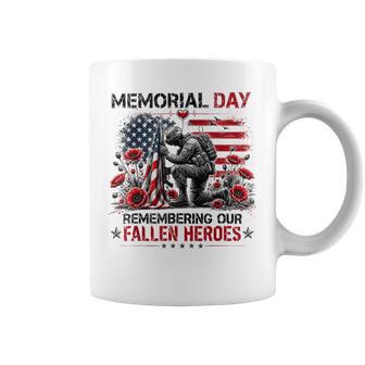 Memorial Day Remembering Our Fallen Heroes Patriotic Us Flag Coffee Mug | Mazezy