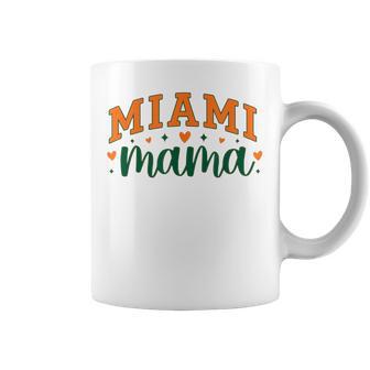 Miami Mama Proud Mom Retro Varsity Letter Coffee Mug - Thegiftio