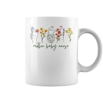 Mother Baby Nurse Wildflower Postpartum Nurse Graduation Coffee Mug - Thegiftio UK