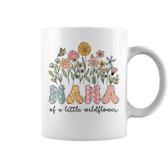 Nana Of The Little Wildflower Baby Birthday Floral Coffee Mug - Thegiftio UK