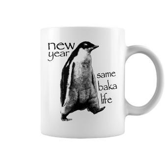 New Year Same Baka Life Penguin Coffee Mug - Thegiftio UK