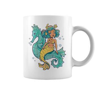 Niñosirena Y Caballo De Mar Taza de café - Regaloses