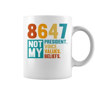 Not My President 8647 Anti-Trump Political Protest Tri-Blend Coffee Mug | Mazezy