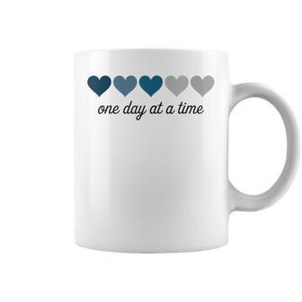 One Day At A Time Motivational Heart Coffee Mug - Thegiftio UK