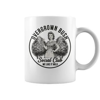 Overgrown Bush Social Club We Like It Wild Retro Plant Humor Coffee Mug - Thegiftio