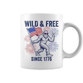 Patriotic Bigfoot Wild And Free Since 1776 4Th Of July Coffee Mug - Thegiftio UK
