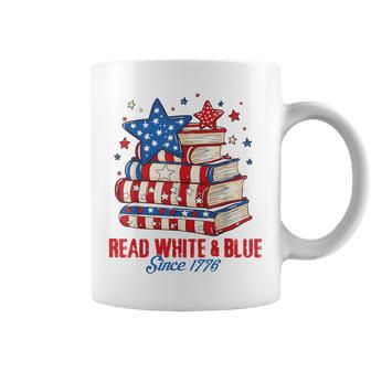 Patriotic Bookish 4Th Of July Read White Blue Since 1776 Coffee Mug - Thegiftio UK