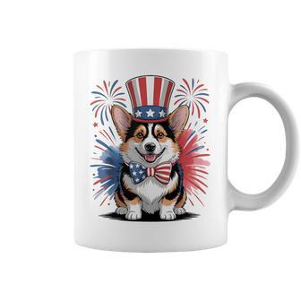 Patriotic Pembroke Welsh Corgi Dog 4Th Of July Celebration Coffee Mug - Thegiftio UK