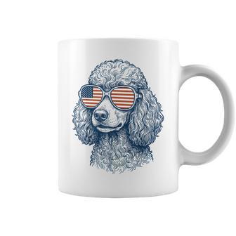Patriotic Poodle Dog Mom Dad 4Th Of July Vintage Women Coffee Mug - Monsterry UK