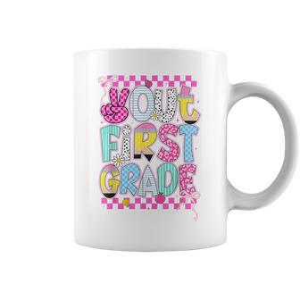 Peace Out 1St Grade Graduation Last Day School Girls Kids Coffee Mug - Thegiftio UK