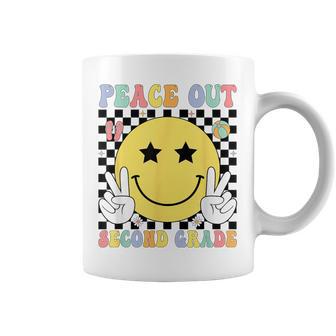 Peace Out Second Grade Graduation Smile Face Last Day School Coffee Mug - Thegiftio