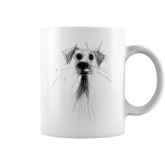 Perro Amante Abstracto Garabato Garabato Arte Lindo Perrito Perrito Taza de café - Regaloses