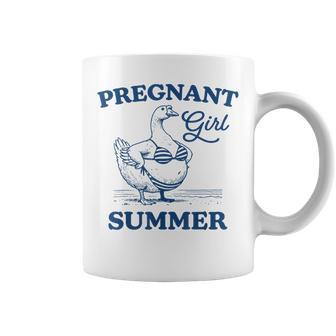 Pregnant Girl Summer Goose Mama Hawaii Beach Vacation Coffee Mug - Thegiftio UK
