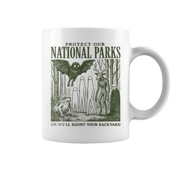 Protect Our National Parks Mothman Cryptid Weirdcore Horror Coffee Mug - Thegiftio UK