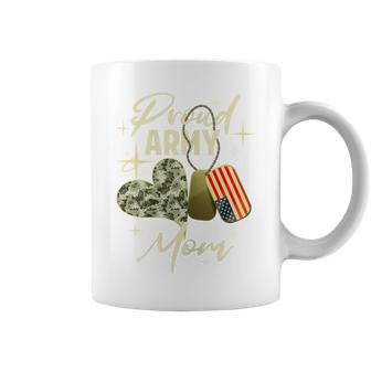 Proud Army Mom Camouflage Mother's Day Dog Tag Us Flag Women Coffee Mug - Thegiftio UK