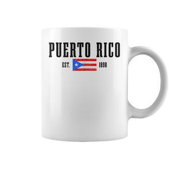 Puerto Rico Est 1898 Orgullo De La Bandera De Puerto Rico In Mangas Taza de café - Regaloses