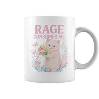 Rage Consumes Me キュート 怒っている猫 面白い 皮肉なミーム コーヒーマグ - Kawaiitshirt