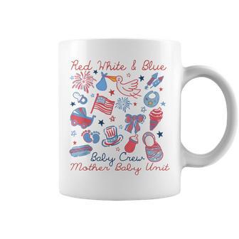 Red White Blue Baby Crew Mother Baby Unit 4Th Of July Coffee Mug | Seseable UK