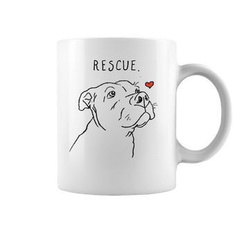 Rescate Amor Pitbull Perro Mamá Es Pitbull Amante Lindo Pitbull Taza de café - Regaloses