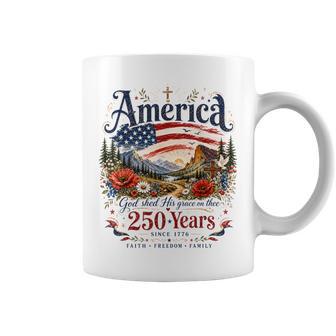 Retro Daisy America God Shed His Grace On Thee 250 Years Coffee Mug - Thegiftio UK