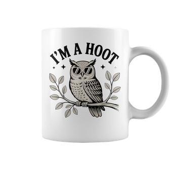 Retro I'm A Hoot Owl Bird Lover Sarcastic Jokes Owl Coffee Mug - Thegiftio UK