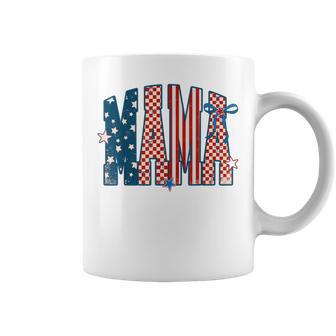 Retro Mama 4Th Of July Patriotic Mom Independence Day Coffee Mug - Thegiftio UK