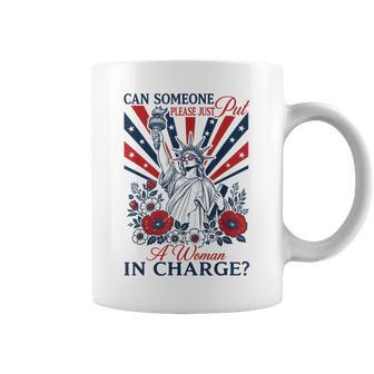 Retro Can Someone Please Just Put A Woman In Charge Coffee Mug - Thegiftio UK