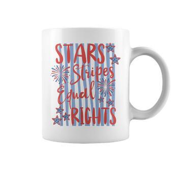 Retro Striped Stars Stripes Equal Rights Liberal 4Th Of July Coffee Mug - Thegiftio UK
