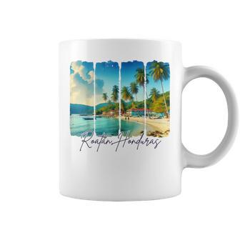 Roatan Honduras Travel Trip Brushstroke Meet Me In Roatan Coffee Mug - Thegiftio UK