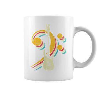 Rock Musique Clé De Fa Bassiste Musicien Guitare Basse Tasse - Cadeauxyz