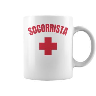 Socorrista Diseñoolo En Frenteocorrista Manga Larga Taza de café - Regaloses