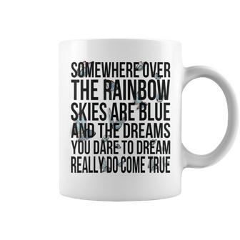 Somewhere Over The Rainbow-メンズ レディース キッズ バタフライ コーヒーマグ - Kawaiitshirt