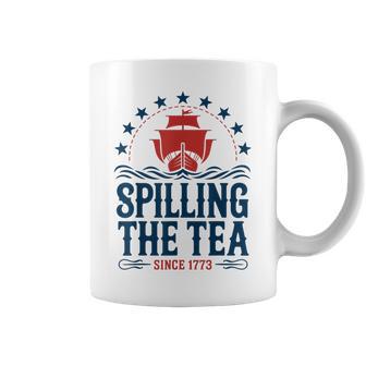 Spilling The Tea Since 1773 4Th Of July Patriotic Coffee Mug - Thegiftio UK