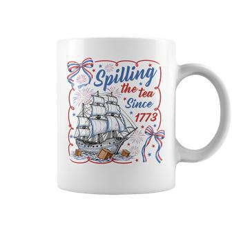 Spilling The Tea Since 1773 Vintage Us History Teacher Coffee Mug - Thegiftio UK