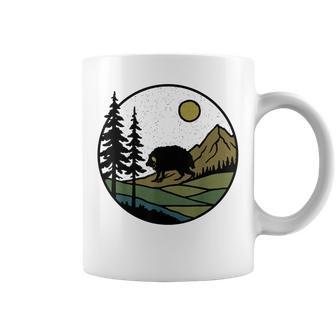 Squonk Vintage Rustic Forest Trees With Mountains Cryptid Coffee Mug - Thegiftio UK
