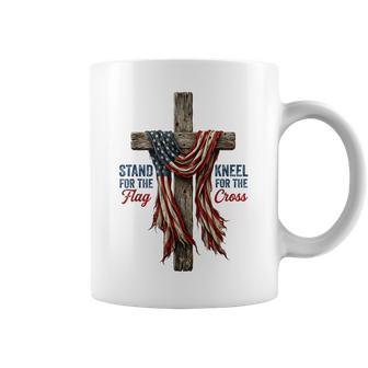 Stand For Flag Kneel For Cross Patriotic Faith 4Th Of July Coffee Mug - Thegiftio UK