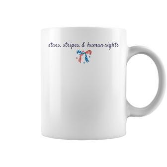 Stars And Stripes And Human Rights 4Th Of July Bow Coquette Coffee Mug - Thegiftio UK