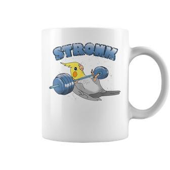 Stronk オカメインコ フィットネス オウム ワークアウト オカメインコ 鳥 ミーム コーヒーマグ - Kawaiitshirt