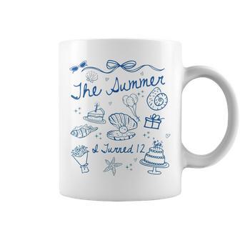Summer I Turned 12 Cute Coastal Bow Seashell 12Th Birthday Coffee Mug - Thegiftio UK
