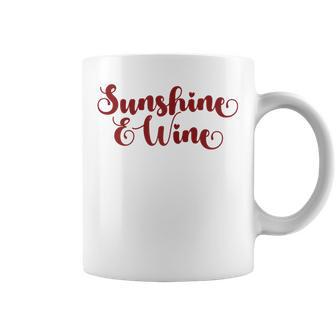Sunshine And Wine Summertime Drinking Coffee Mug | Mazezy