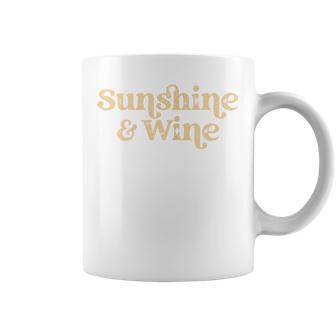 Sunshine And Wine Summertime Drinking Coffee Mug | Mazezy