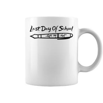 Teacher Student Last Day Of School Sign My Coffee Mug - Thegiftio UK
