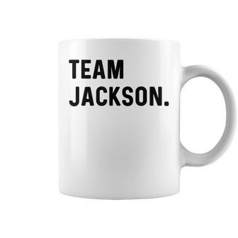 Team Jackson Nombre Apellido Taza de café - Regaloses