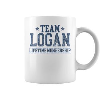 Team Logan Lifetime Member Personalized Surname Last Name Coffee Mug - Monsterry