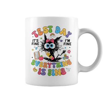 Test Day Its Fine Im Fine Everything Is Fine Teacher Coffee Mug - Thegiftio UK