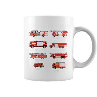 Toddler Boy Types Of Firetruck Firefighter Baby Dad Fireman Coffee Mug - Thegiftio UK