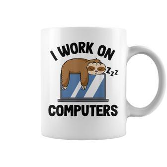 Trabajo En Computadoras Perezoso Coding Crew It Programador Divertido Taza de café - Regaloses