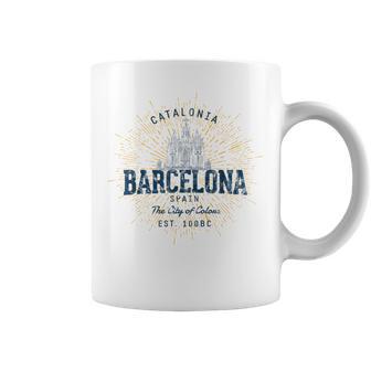 Vintage Espagne Barcelone Retro Tasse - Cadeauxyz